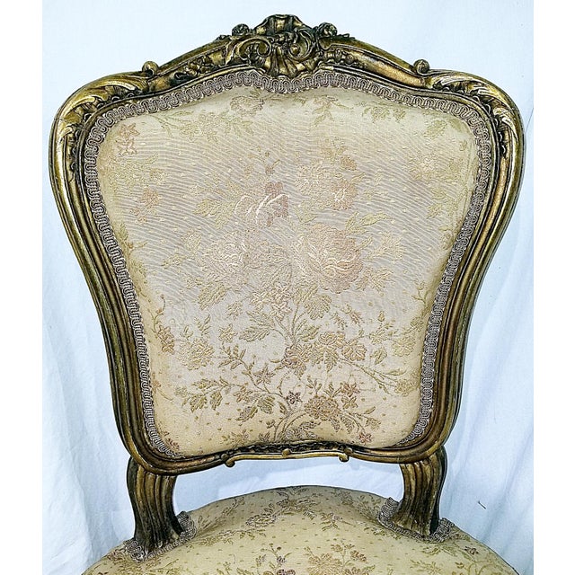 French French 19c Louis XV Style Side Salon Chair For Sale - Image 3 of 8