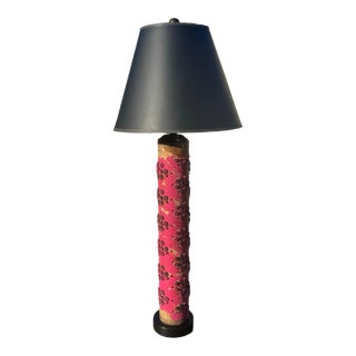 Vintage Wallpaper Roller Lamp For Sale
