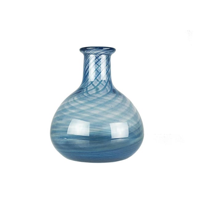 Blue & Clear Murano Glass Vase from Barovier & Toso, 1960s For Sale - Image 9 of 9