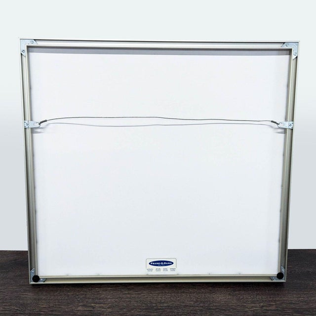 Original Asian ink painting on silk featuring an abstract composition of circular brush forms. Professionally framed in a...