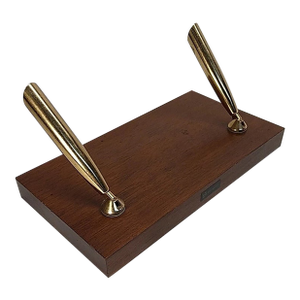 Vintage MCM W. A. Sheaffer's Fountain Pen Holder Stand Wood Double Swivel