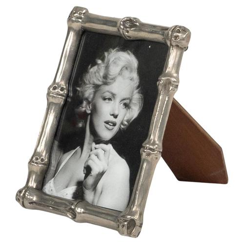 Mid-Century Silvered Faux Bamboo Picture Frame from Maison Baguès, Italy, 1960s For Sale - Image 15 of 15