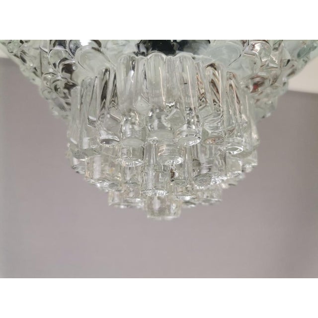 Mid-Century Modern Clear Glass and Metallic Copper Colored Aluminum Hanging Lamp, 1960s For Sale - Image 10 of 14