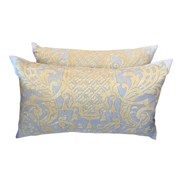 Pair of Fortuny Carnavalet Fabric Pillows For Sale