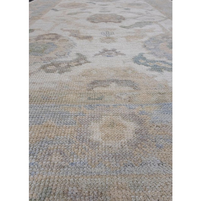 Early 21st Century Turkish Oushak Rug 4'2" x 6'3" For Sale - Image 5 of 8