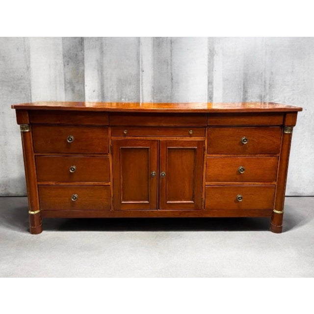 Late 20th Century Baker Furniture Style Palladian Collection Neoclassical Walnut Sideboard. For Sale In New York - Image 6 of 6