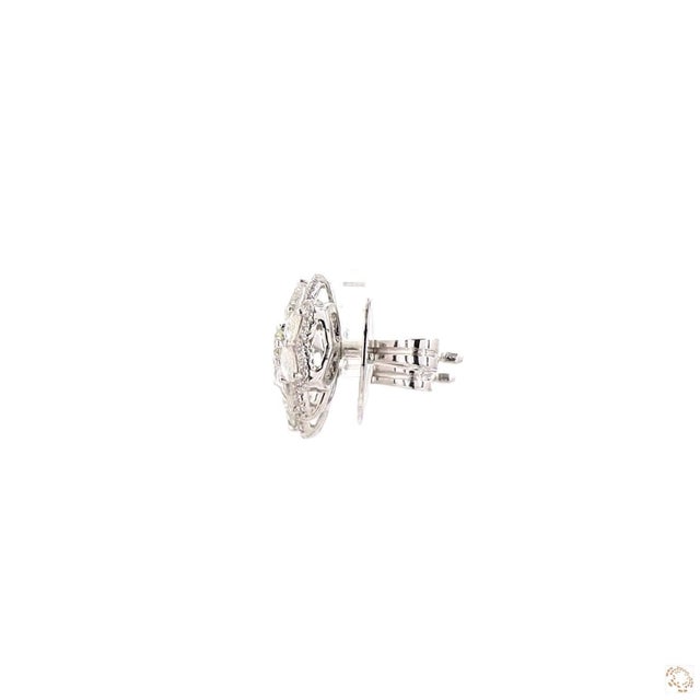 0.54 Carat Diamond Gold Earrings, Pair For Sale - Image 4 of 9