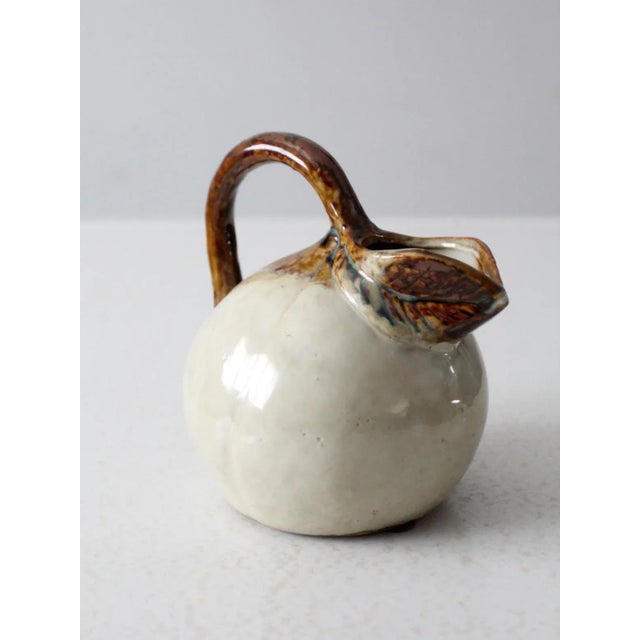 Mid-Century Modern Vintage Studio Pottery Pitcher For Sale - Image 3 of 11