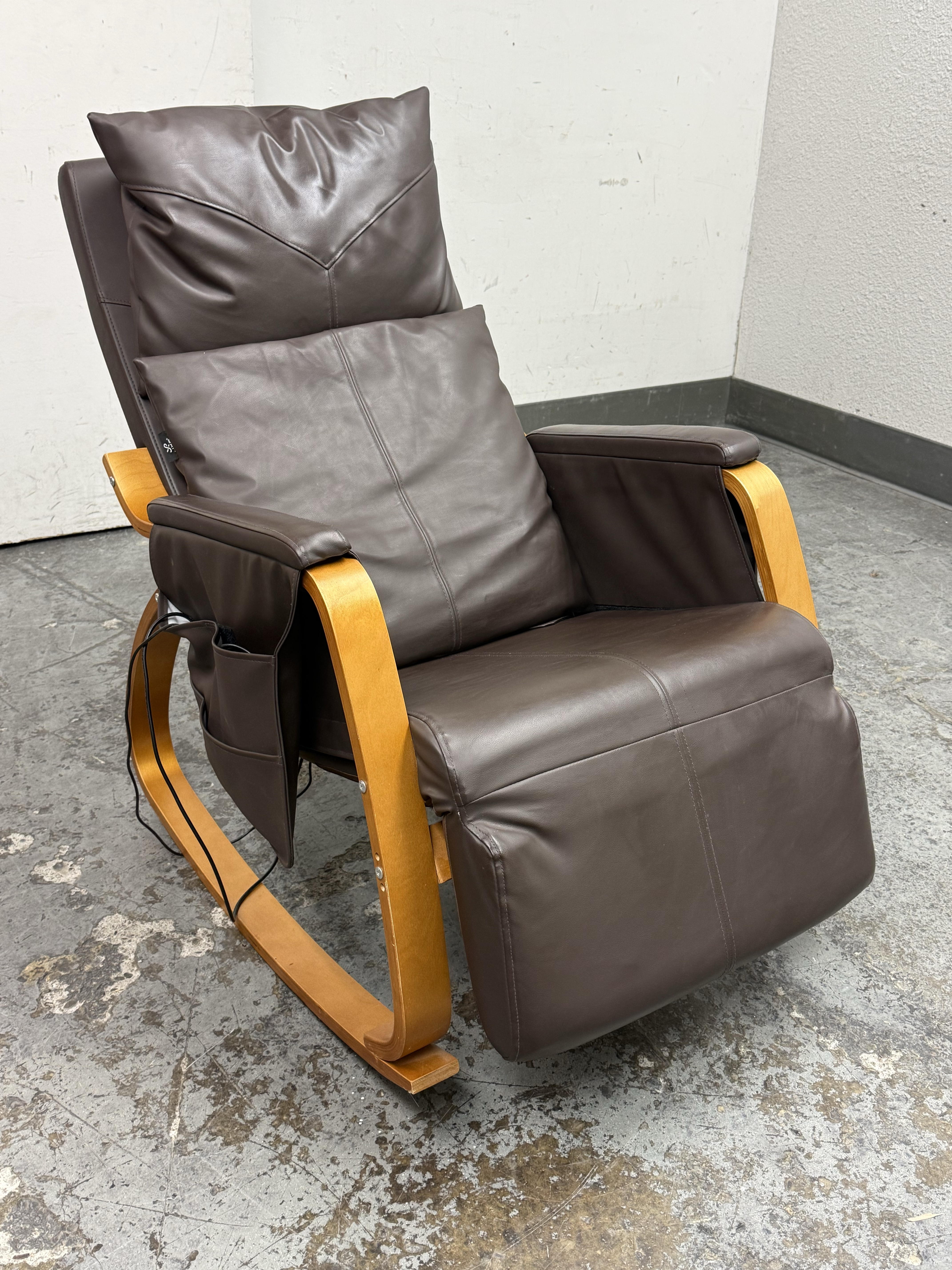 JXP Brown Rocking Massage Chair | Chairish