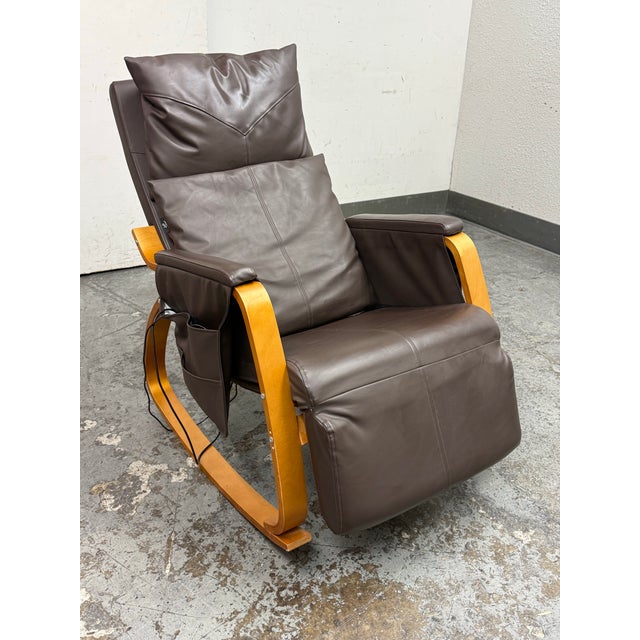 Contemporary JXP Brown Rocking Massage Chair For Sale - Image 3 of 12