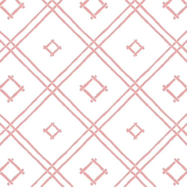 Island House Small Southampton Pink Wallpaper For Sale