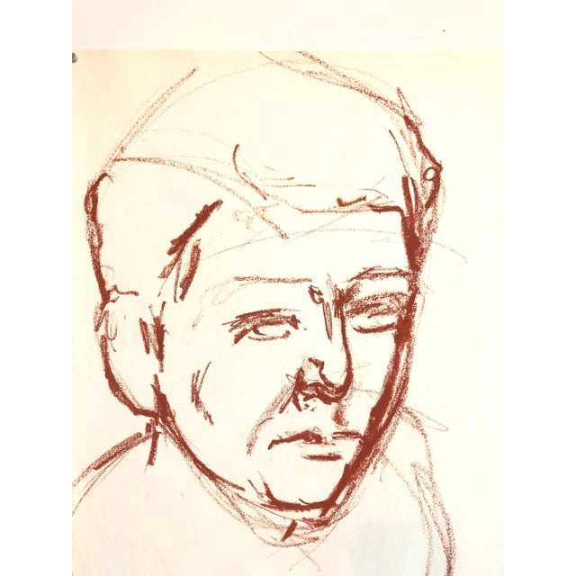 Expressionism Oscar Murillo, Latin American Figurative Abstract Expressionist Portrait Drawing in Color For Sale - Image 3 of 5