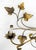 Gilt Metal Grape Leaf 5 Candles Style Decorative Sconce Wall Light Fixture Italy For Sale - Image 9 of 11