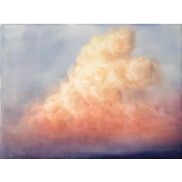Rise Above features a soft, ethereal cloud formation that dominates the canvas, rendered in delicate hues of peach and...