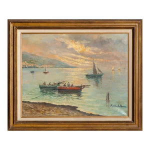M. Colombo Visena, at Sea, Oil Painting