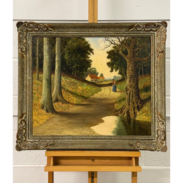 Woman in the Woods walking through trees towards Cottage in English Countryside 1960 Circa For Sale - Image 12 of 18