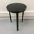 Ward Bennett Black Glass Side Table A modern architecturally strong table with a textured silvered bronze frame and inset...