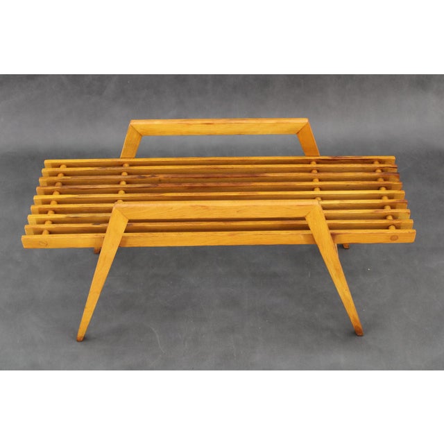 1970s Beech Flower Pot Stand, Czechoslovakia, 1970s For Sale - Image 5 of 12