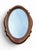 Brown Vintage Oval Mirror, 1960s For Sale - Image 8 of 8