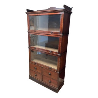 Antique Bookcase in Teak, 1880 For Sale