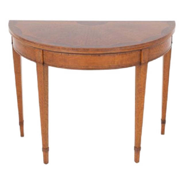 Hepplewhite Revival Games Table in Satinwood, 1900s For Sale