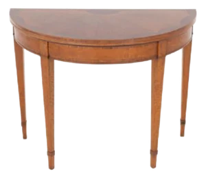 Hepplewhite Revival Games Table in Satinwood, 1900s
