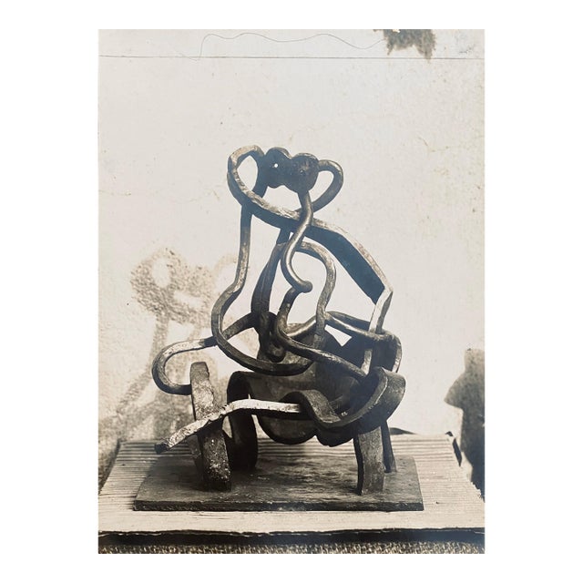 Marc VauxVintage Silver Gelatin Photograph Jacques Lipchitz Bronze Sculpture Photo Signed, 1930 For Sale