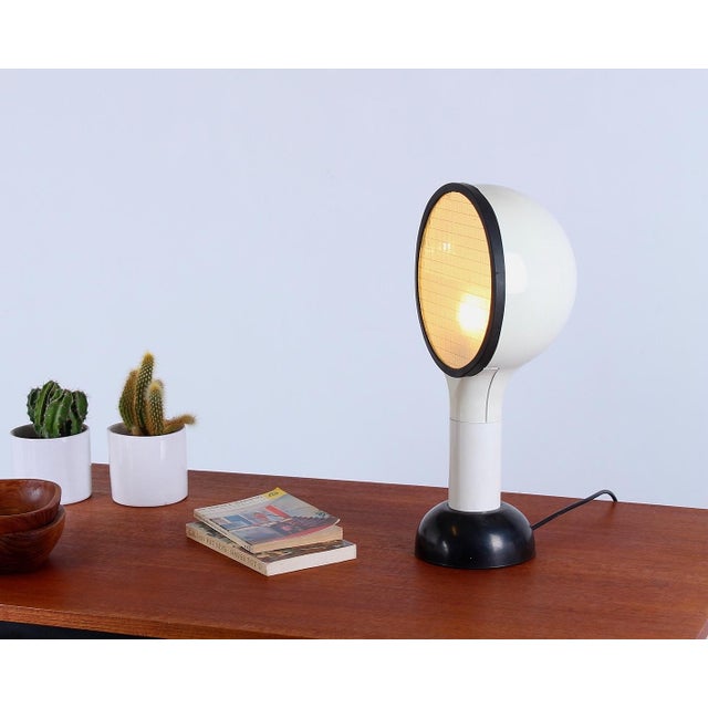 Metal White Drive Table Lamp by Adalberto Dal Lago for Bieffeplast, 1970s For Sale - Image 7 of 11