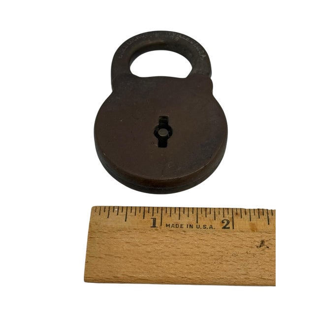 Vintage Eagle Lock Company Brass Padlock Terryville Ct Usa Six Levers No Key For Sale - Image 10 of 12