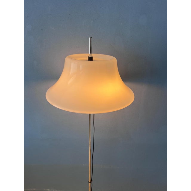 Vintage Space Age Floor Lamp with Acrylic Glass UFO Shade For Sale - Image 5 of 13