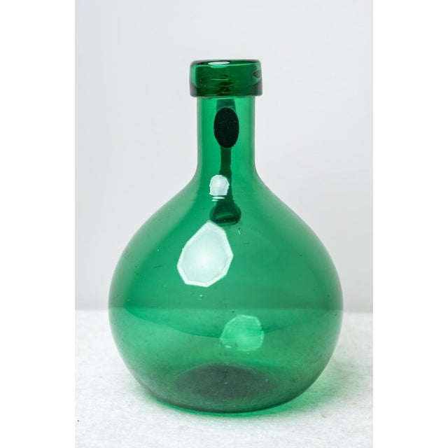 Green Glass Pitcher, 1950s For Sale - Image 4 of 8