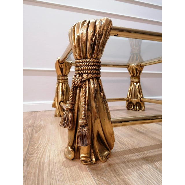 Hollywood Regency Hollywood Regency Gold Coffee Table, 1970s For Sale - Image 3 of 12