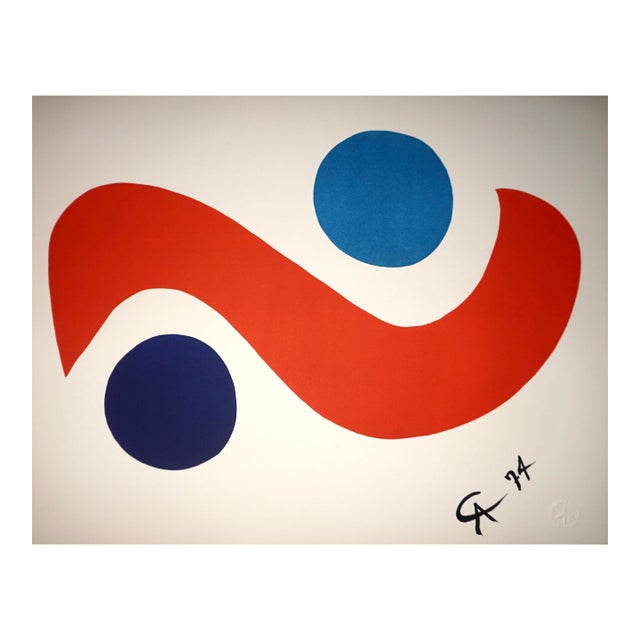 Calder Limited Edition Lithograph "Skybird" Flying Colors (1974) For Sale