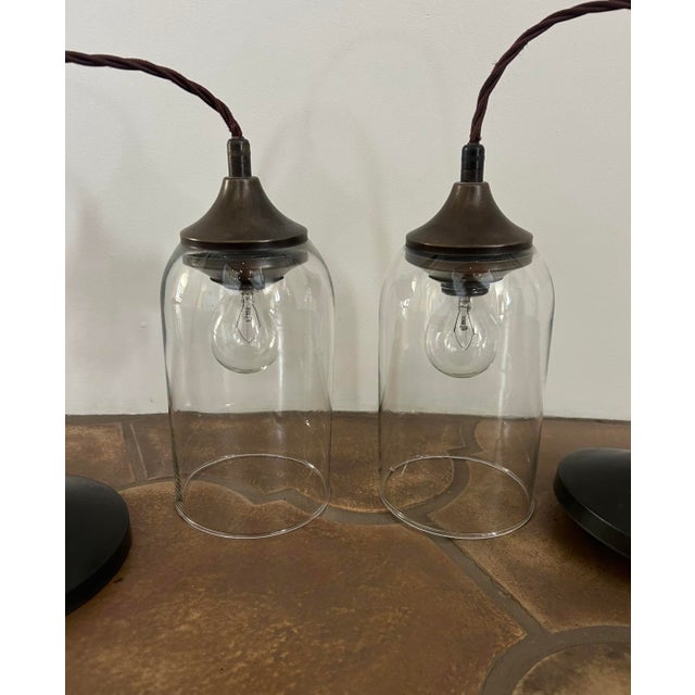 Mid-Century Modern Obsolete Los Angeles Hanging Pendant Lights - a Pair For Sale - Image 3 of 10