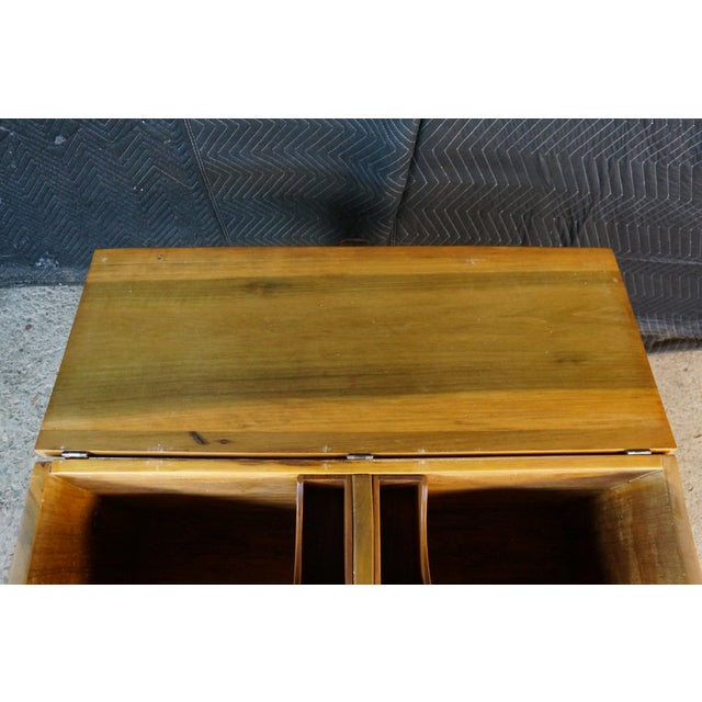 Brown Antique Country French Rustic Walnut Dough Bin Box Petrin Cabinet Table 38" For Sale - Image 8 of 18