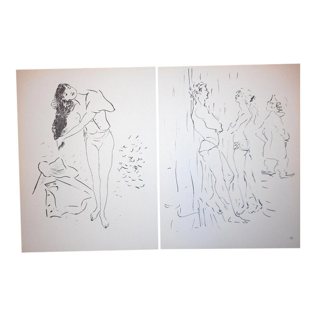 Vintage Mid 20th C. Ltd. Ed. Lithographs-Marcel Vertes-A Pair For Sale