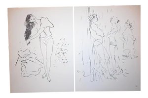 Vintage Mid 20th C. Ltd. Ed. Lithographs-Marcel Vertes-A Pair