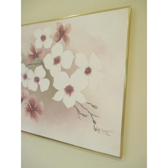 Mid 20th Century Cherry Blossom Still Life Painting, Framed For Sale - Image 9 of 11