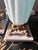 Murano Mid 20th Century Pale blue Murano glass table lamps with gold metal and marble bases - a Pair For Sale - Image 4 of 13