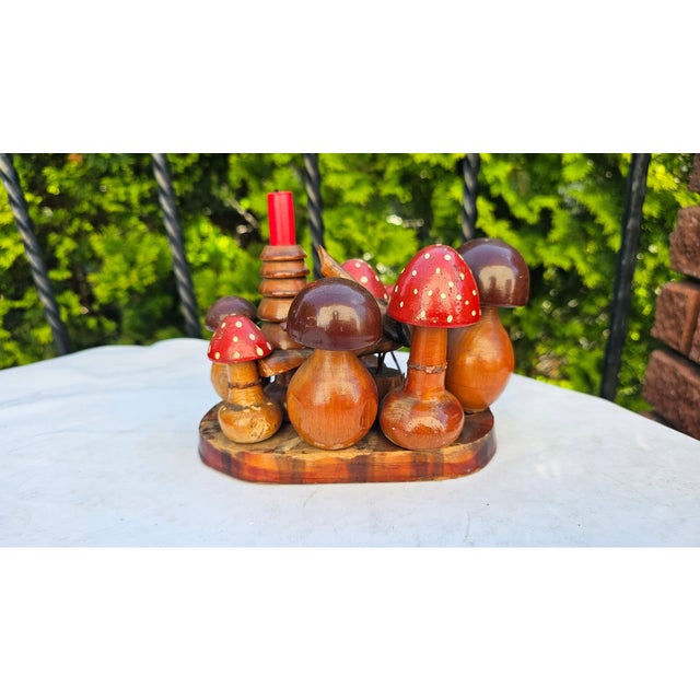 Vintage Candleholder in Wood, 1970s For Sale - Image 3 of 7