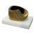 Brazilian Mid-Century Modern Abstract Bronze Sculpture on White Stone Base, 1990s For Sale