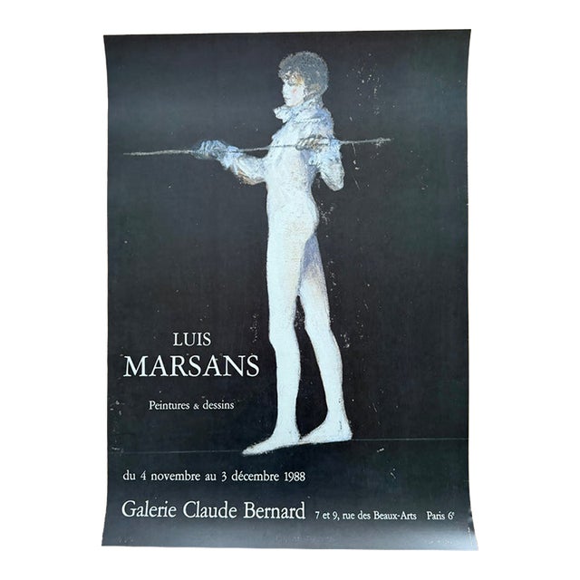 Luis Marsans (1930–2015), Peintures &Amp; Dessins, 1988, Exhibition Poster, Printed in France For Sale