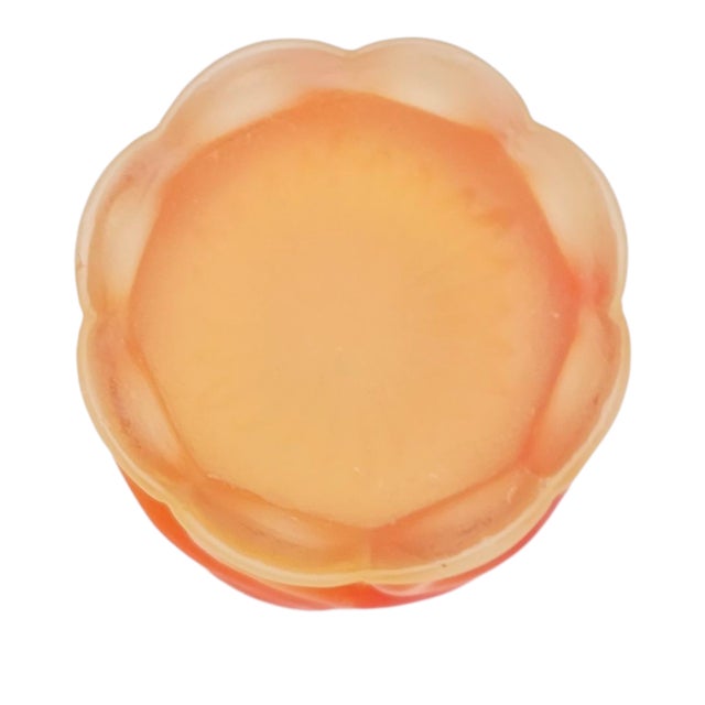 American Northwood Dugan Amberina Satin Scroll Pressed Glass Toothpick Holder 2.25" For Sale - Image 3 of 9