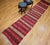 Red Vintage Turkish Kilim Runner, Handwoven Wool, Stripe Pattern, Brick Red, 3x13 For Sale - Image 8 of 9