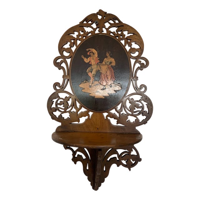 Marquetry Wall Shelves, Sorrento, Italy, 20th Century, Set of 2 For Sale