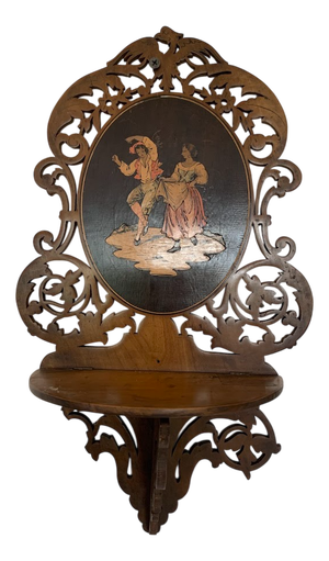 Marquetry Wall Shelves, Sorrento, Italy, 20th Century, Set of 2