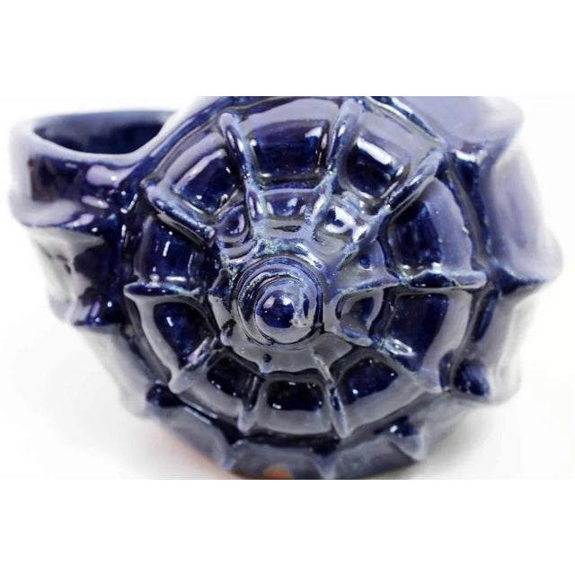 Ceramic Shell-Shaped Flower Pot, 1970 For Sale - Image 7 of 12