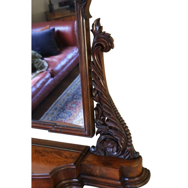 Brown Antique Swing Mirror, 1800s For Sale - Image 8 of 10