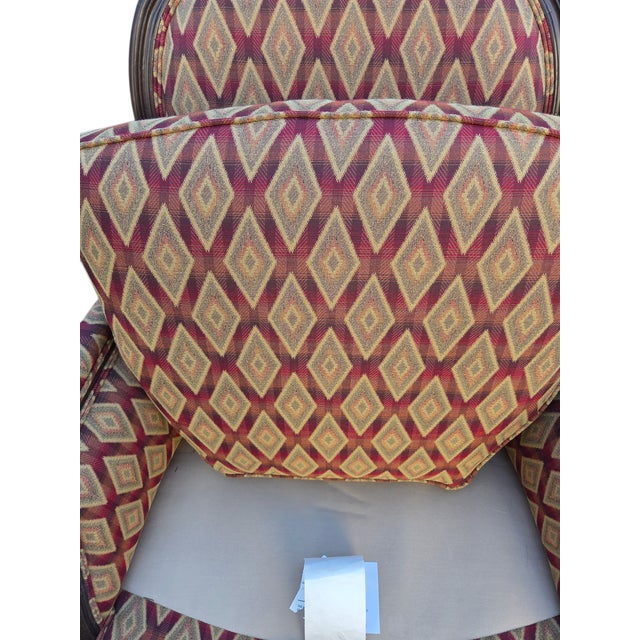 1990s Ethan Allen Custom Suzette Bergere Lounge Chair French Living Room Armchair For Sale - Image 14 of 14