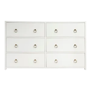 Lark 6 Drawer Dresser, White